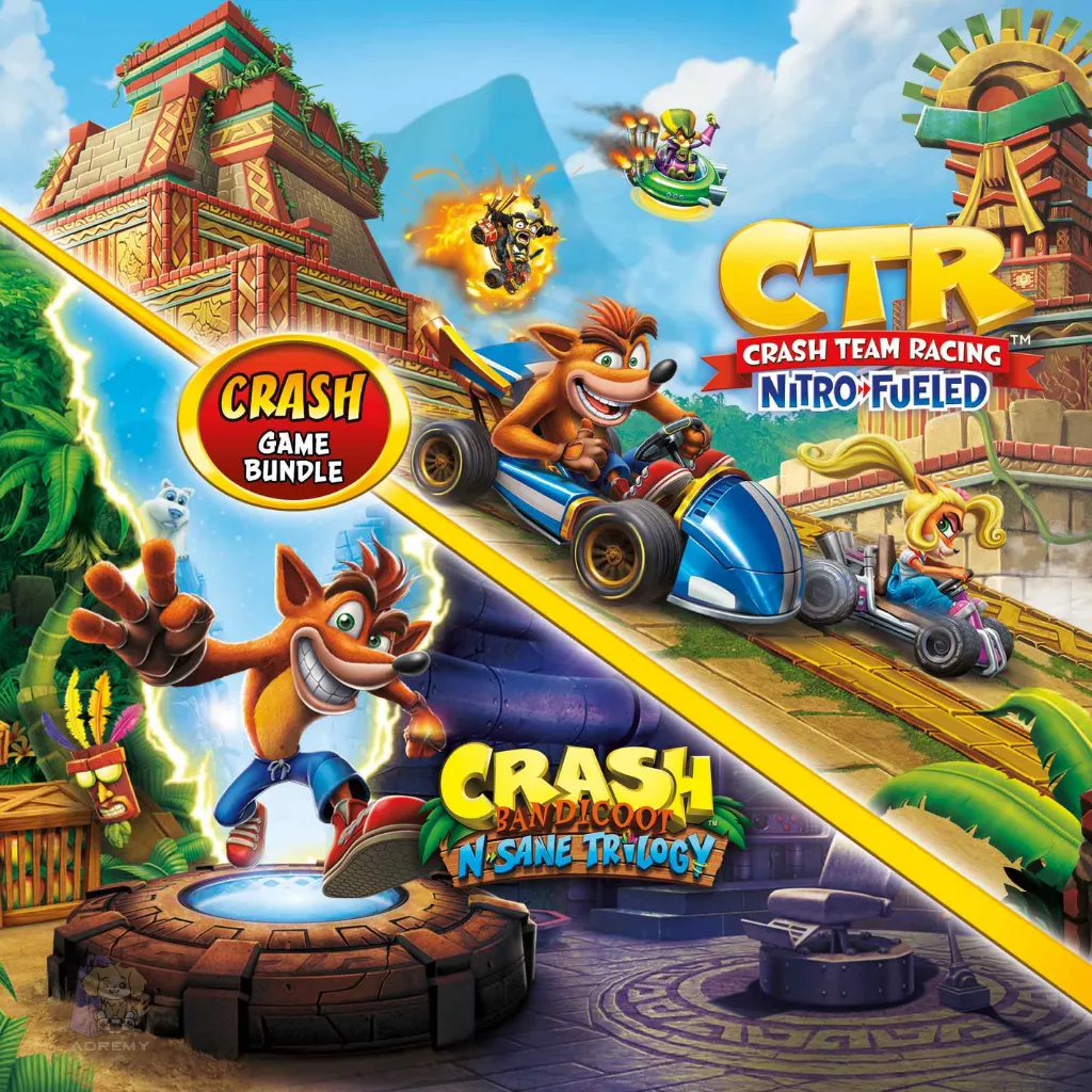 Portada de Crash Bandicoot N'sane Trilogy + CTR Nitro-Fueled
