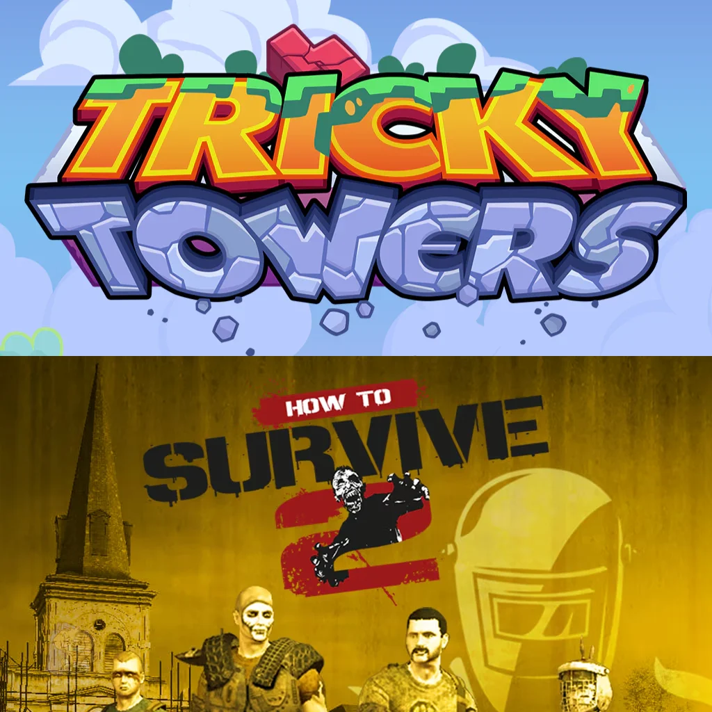Portada de Tricky Towers + How to Survive 2