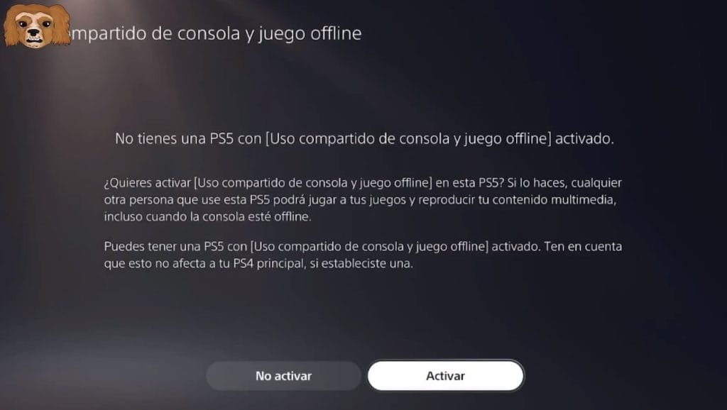 Activar si no está activado en PS5