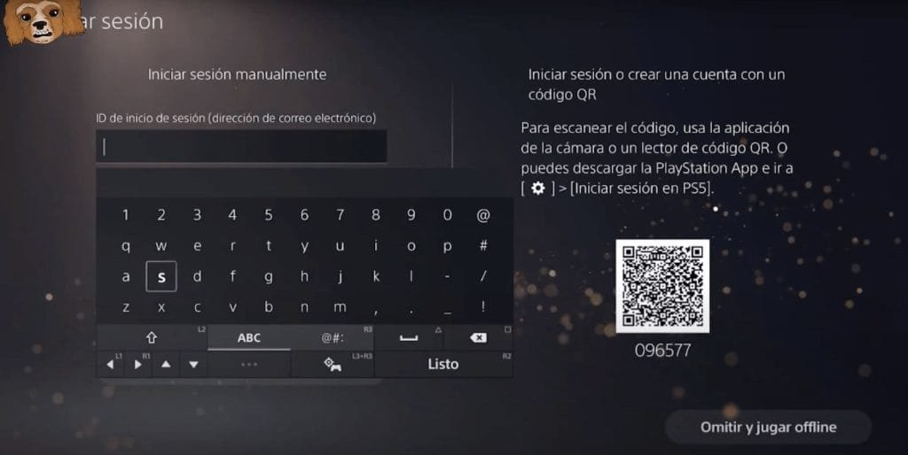 Ingresar datos PS5