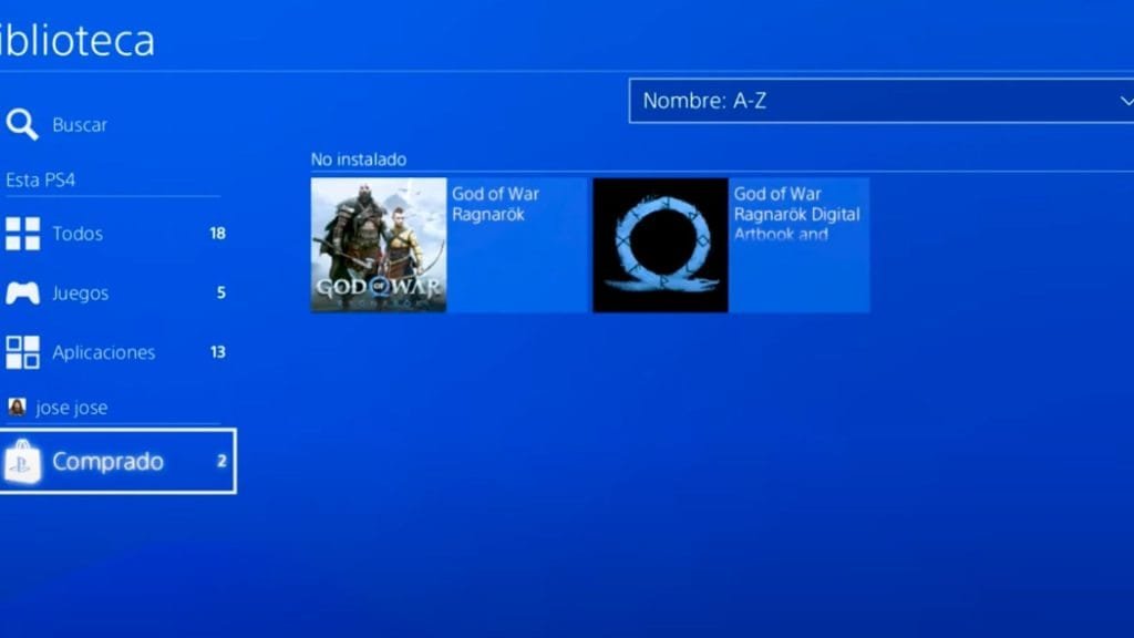 Descargar juego comprado en PS4